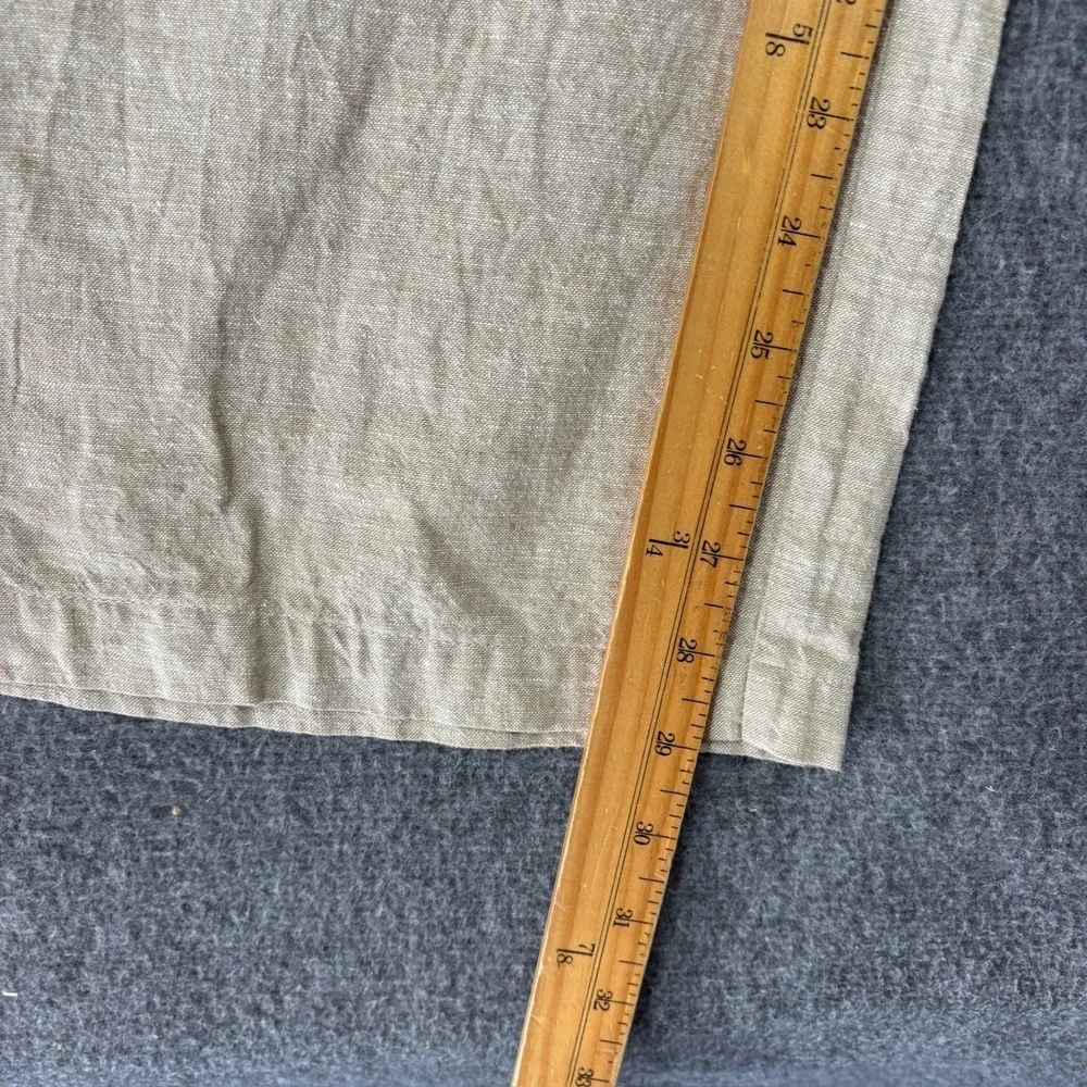 Amiani Tan Linen Cotton Blend Straight Leg Pants Mens 38 Beachy Resort Relaxed